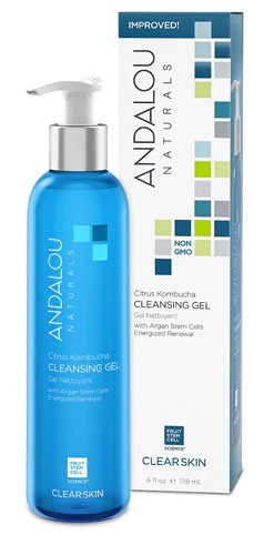 Andalou Naturals Clear Skin Cleansing Gel Citrus Kombucha -- 6 oz