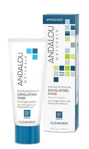 Andalou Naturals Clear Skin Kombucha Enzyme Exfoliating Mask -- 1.8 fl oz