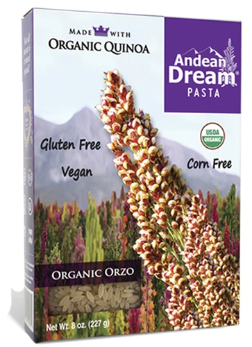 Andean Dream Quinoa Pasta Organic Orzo -- 8 oz