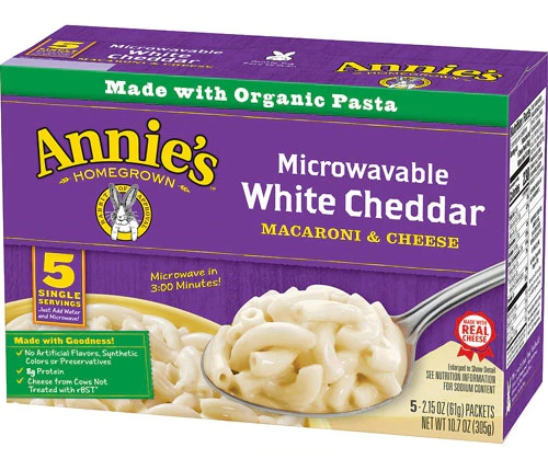 Annie's Homegrown Microwavable White Cheddar Macaroni & Cheese -- 5 Packets