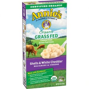 Annie's Homegrown Organic Grass Fed Shells & White Cheddar Macaroni & Cheese -- 6 oz