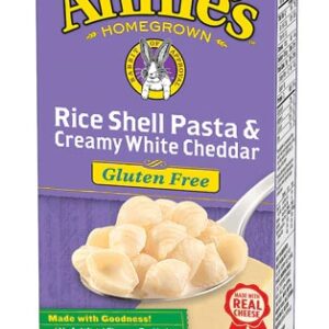 Annie's Homegrown Rice Shell Pasta & Creamy White Cheddar -- 6 oz