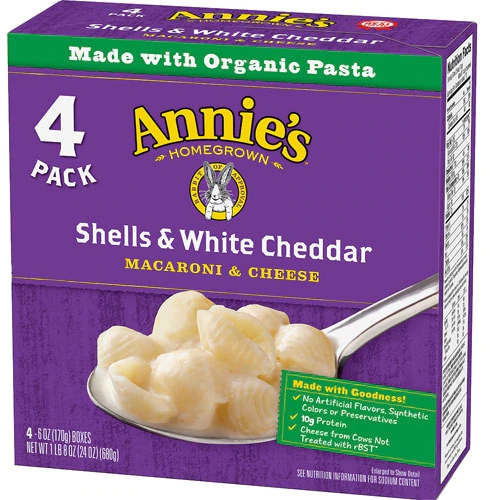 Annie's Homegrown Shells & White Cheddar Macaroni & Cheese -- 4 Pack
