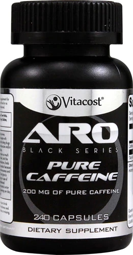 ARO-Vitacost Black Series Pure Caffeine -- 200 mg - 240 Capsules