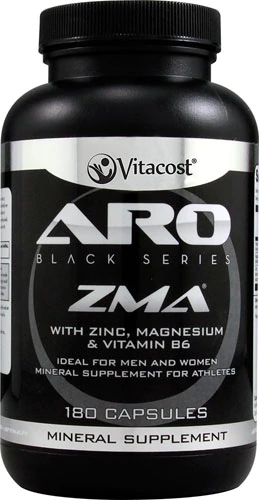 ARO-Vitacost Black Series ZMA® with Zinc, Magnesium and Vitamin B6 -- 180 Capsules