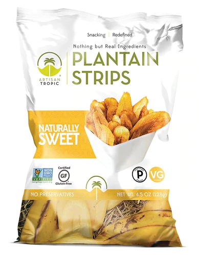 Artisan Tropic Plantain Strips Gluten Free Paleo Naturally Sweet -- 4.5 oz