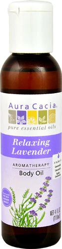 Aura Cacia Aromatherapy Body Oil Relaxing Lavender -- 4 fl oz