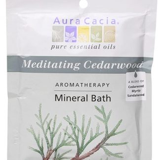 Aura Cacia Aromatherapy Mineral Bath Meditating Cedarwood -- 2.5 oz