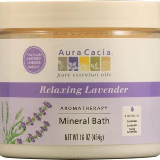 Aura Cacia Aromatherapy Mineral Bath Relaxing Lavender -- 16 oz