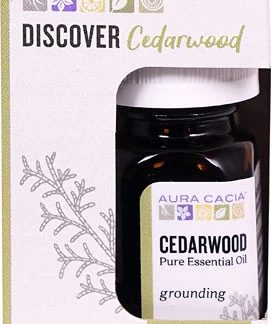 Aura Cacia Discover Cedarwood Pure Essential Oil Grounding -- 0.25 fl oz