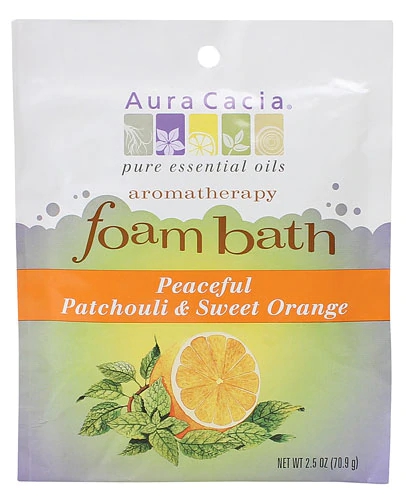 Aura Cacia Foam Bath Peaceful Patchouli and Sweet Orange -- 2.5 oz