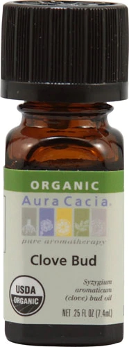 Aura Cacia Organic Pure Aromatherapy Oil Clove Bud -- 0.25 fl oz
