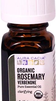 Aura Cacia Organic Pure Essential Oil Rosemary Verbenone -- 0.25 fl oz