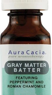Aura Cacia Pure Aromatherapy Oil Gray Matter Batter Peppermint & Roman Chamomile -- 0.5 fl oz