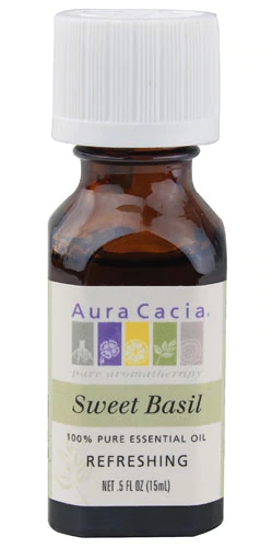 Aura Cacia 100% Pure Essential Oil Sweet Basil -- 0.5 fl oz
