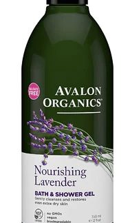 Avalon Organics Bath & Shower Gel Nourishing Lavender -- 12 fl oz