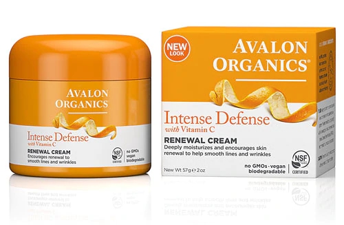 Avalon Organics Intense Defense Renewal Cream with Vitamin C -- 2 oz
