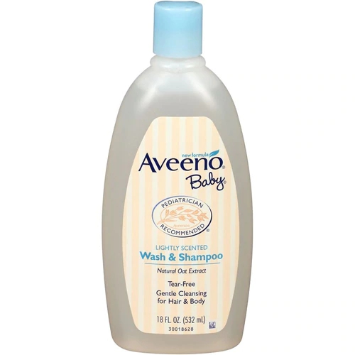 Aveeno Baby Wash & Shampoo Lightly Scented -- 18 fl oz