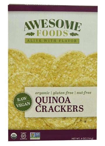 Awesome Foods Organic Quinoa Crackers -- 4 oz