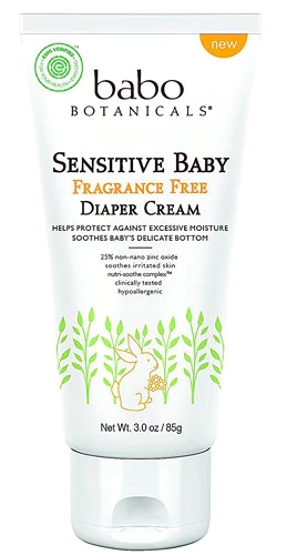 Babo Botanicals Sensitive Baby Diaper Cream Fragrance Free -- 3 oz