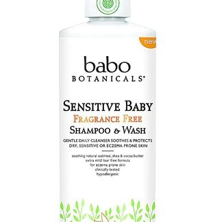 Babo Botanicals Sensitive Baby Shampoo & Wash Fragrance Free -- 16 fl oz