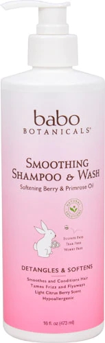 Babo Botanicals Smoothing Shampoo & Wash Berry & Primrose Oil -- 16 fl oz