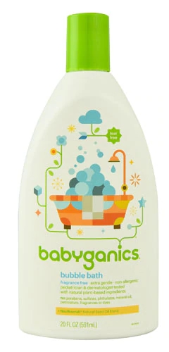 Babyganics Bubble Bath Fragrance Free -- 20 fl oz