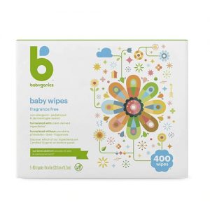 Babyganics Face Hand and Baby Wipes Fragrance Free -- 80 Wipes Each / Pack of 5