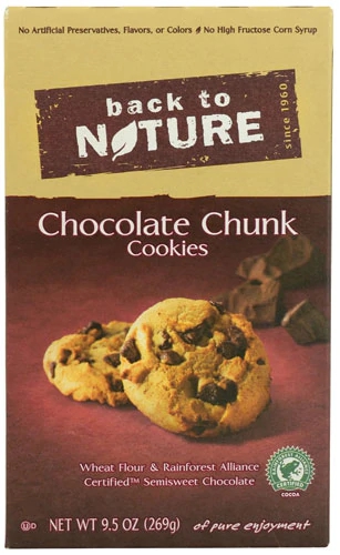 Back To Nature Cookies Chocolate Chunk -- 9.5 oz