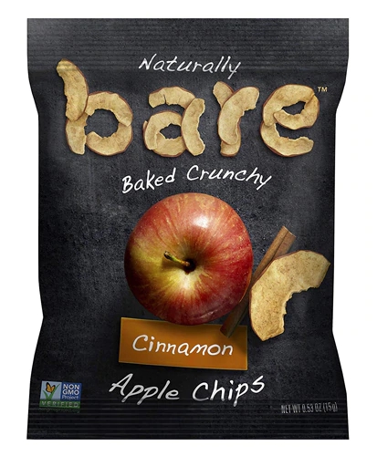 Bare Baked Crunchy Apples Chips Cinnamon -- 0.53 oz Each / Pack of 24