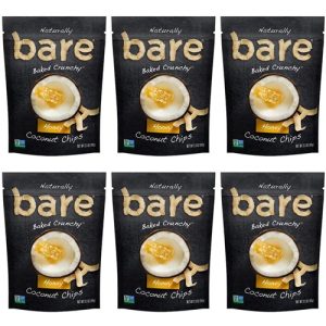 Bare Baked Crunchy Chips Honey Coconut -- 3.3 oz Each / Pack of 6