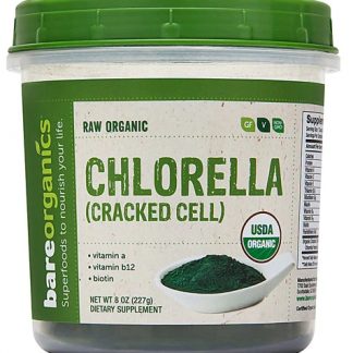 BareOrganics Chlorella Cracked Cell Wall Powder -- 8 oz