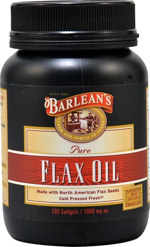 Barlean's Pure Flax Oil -- 1000 mg - 100 Softgels