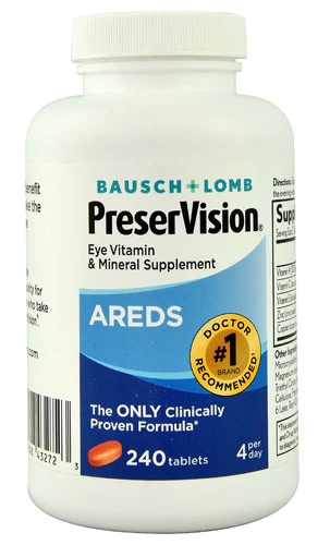 Bausch & Lomb PreserVision® AREDS Eye Vitamin & Mineral Supplement -- 240 Tablets