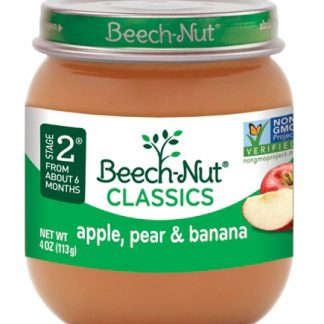 Beech-Nut Classics Jar Stage 2 Apple, Pear & Banana -- 4 oz Each / Pack of 10