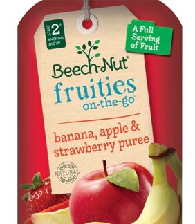Beech-Nut Fruit On-The-Go Stage 2 Banana, Apple, Strawberry -- 3.5 oz Each / Pack of 12