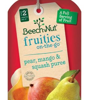 Beech-Nut Fruit On-The-Go Stage 2 Pear Mango Squash -- 3.5 oz Each / Pack of 12