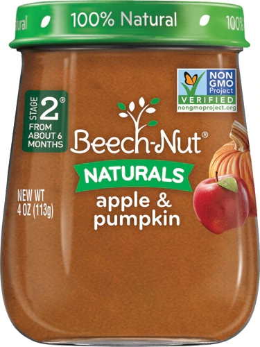 Beech-Nut Naturals Stage 2 Apple & Pumpkin -- 4 oz Each / Pack of 10