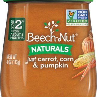 Beech-Nut Naturals Stage 2 Just Carrot Corn & Pumpkin -- 4 oz Each / Pack of 10