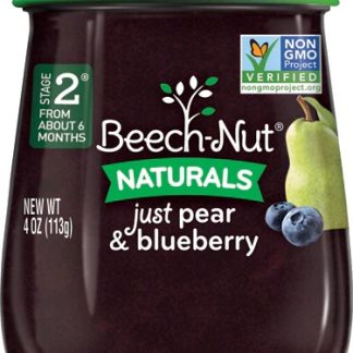 Beech-Nut Naturals Stage 2 Just Pear & Blueberry -- 4 oz Each / Pack of 10