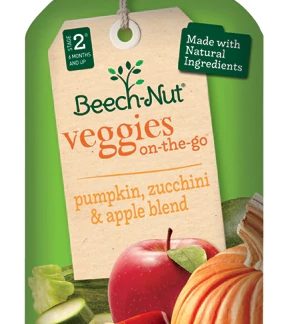 Beech-Nut Veggies on the Go Stage 2 Pumpkin, Zucchine & Apple -- 3.5 oz Each / Pack of 12