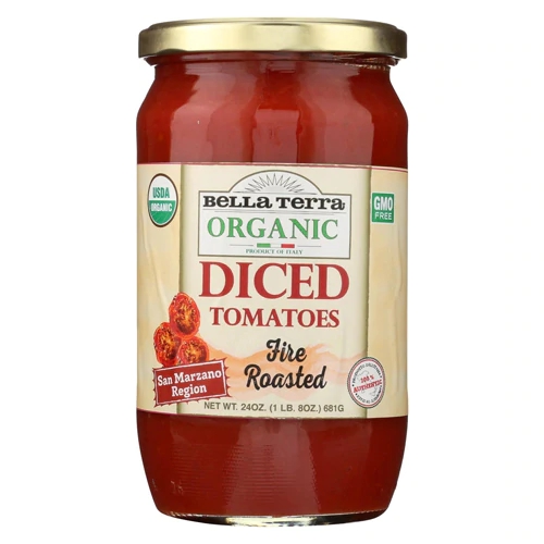 Bella Terra Organic Diced Tomatoes Fire Roasted -- 24 oz