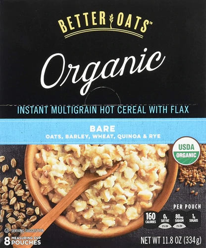 BetterOats Instant Multigrain Hot Cereal with Flax Bare -- 8 Packets