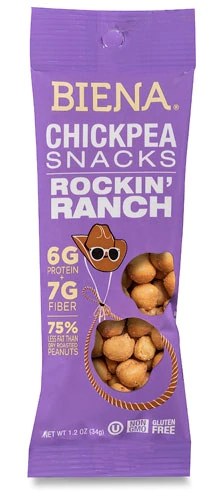 Biena Chickpea Snacks 1.2 oz Rockin Ranch -- 10 Pack