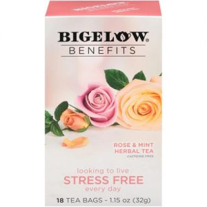 Bigelow Tea Benefits Herbal Tea Rose & Mint -- 18 Tea Bags