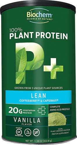 Biochem Sports 100% Plant Protein Supplement P plus Lean Vanilla -- 11.38