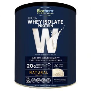 Biochem Sports 100% Whey Isolate Protein Natural -- 24.6 oz