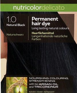 Biokap Nutricolor Delicato Permanent Hair Dye 1.0 Natural Black -- 4.67 fl oz