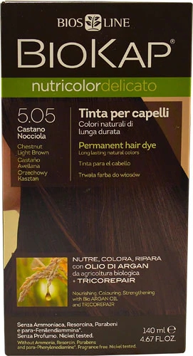 BioKap Nutricolor Permanent Hair Dye 5.05 Chestnut Light Brown -- 4.67 fl oz