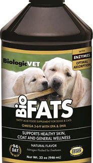 BiologicVET BioFats Fatty Acid Food Supplement for Dogs & Cats Natural -- 32 oz